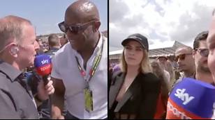 Terry Crews jiggles pecs during ‘brilliant’ grid-walk chat after 'rude' Cara Delevingne was slammed