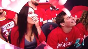 Guy Crashes Into The Friend-Zone Head First On Kiss Cam