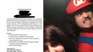 LAD Sends 'Super Mario' Inspired Plumbing CV To Potential Employers By Accident