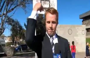This News Reporting Lad Nailed A Basketball Shot You'd Never Think Was Possible 
