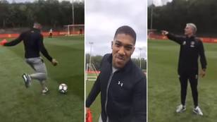 Throwback: Jose Mourinho's Priceless Reaction To Seeing Anthony Joshua Kick A Football