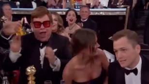 Elton John's Reaction To Taron Egerton Winning Golden Globe Shows No One Is Happier For Him