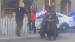 Man Dressed As Batman Is Turned Away By Police After Offering Help