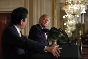Donald Trump Forgets To Bring Earpiece To Meeting With Japanese Prime Minister. Sad!