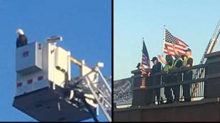 Eagle Lands On Top Of 9/11 Tribute On 17th Anniversary Of The Attacks