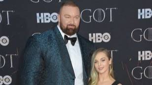 'The Mountain' Towers Over His Wife At Game Of Thrones Premiere