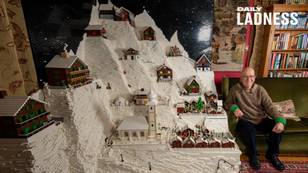 Couple Spent Six Weeks Creating Festive Lego Display With 400,000 Bricks