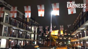 Neighbours Cover Entire Estate In St George Flags For Euro 2020