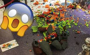 Savage Kid Destroys $15,000 Lego Structure Because He's Actually Satan