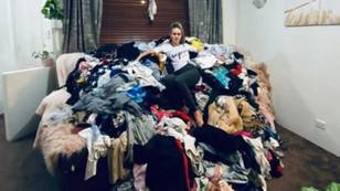 Mum Amasses Huge Clothes Pile After Two Months Without Putting Washing Away 