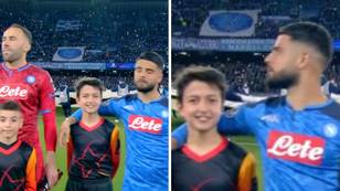 Lorenzo Insigne Hilariously Given Tallest Mascot For Napoli's Champions League Game Against Barcelona