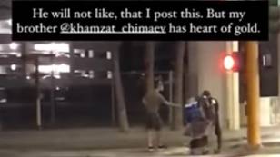 UFC Fan Favourite Khamzat Chimaev Seen Feeding A Homeless Man McDonald's In Las Vegas
