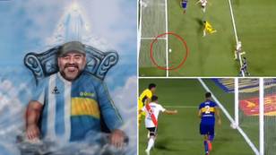 'The Spirit Of Diego Maradona' Defied The Laws Of Physics To Stop River Plate Scoring Vs Boca Juniors