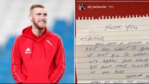 Oli McBurnie Shares Hilarious Hate Mail From Cardiff City Fan