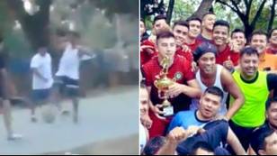 Ronaldinho Loved By Paraguayan Prison Inmates And Is Teaching Them Football Tricks