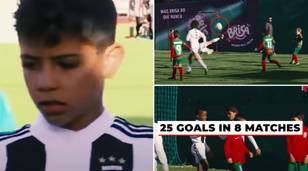 Rare Footage Of Cristiano Ronaldo Jr Dominating On the Pitch Shows He's Going To Be A Generational Talent