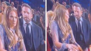 Viewers think they spotted Jennifer Lopez and Ben Affleck fighting at the Grammys