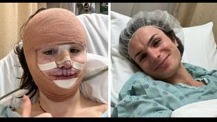 Influencer Dylan Mulvaney shows her face after getting facial feminisation surgery