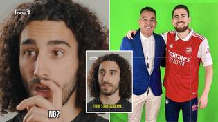 Marc Cucurella finds out Jorginho is joining Arsenal mid-interview, he couldn't believe it
