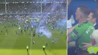 Fans are divided on Everton's pitch invasion after staying up