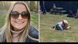 Mum Who Fell Over And Mooned Crowd At Sports Day Race Says She's 'Owning It'