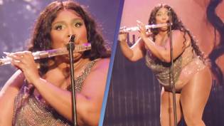 Lizzo twerks as she plays 200-year-old crystal flute