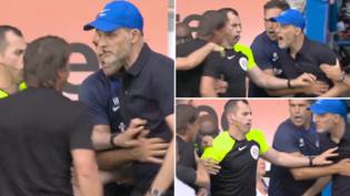 Thomas Tuchel and Antonio Conte nearly come to blows in heated exchange after Spurs equaliser