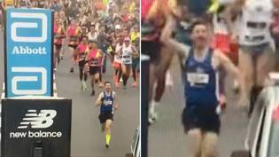 Man was winning London Marathon for short period after sprinting as fast as he could at start