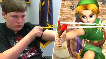 Kid goes full Young Link, saves sister from being abducted with his trusty slingshot