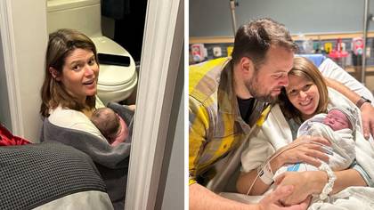 News presenter gives birth on bathroom floor after sudden 13 minute labour