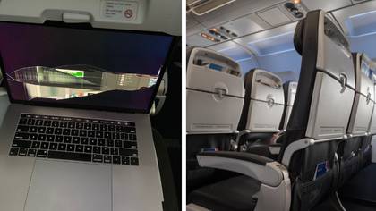 Plane passenger's laptop destroyed after person in front reclines their seat