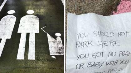 Mum left devastated after stranger leaves 'nasty' note on car for parking in pram-only spot