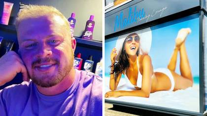 Tanning salon ordered to remove 'offensive' window display of a sunbathing woman