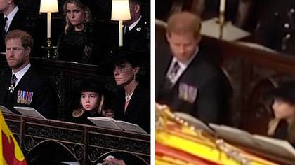 Princess Charlotte and Prince Harry shared a sweet moment together at the Queen's committal service