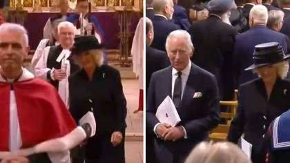 Camilla praised as 'total class' for styling it out after she slipped over during royal appearance