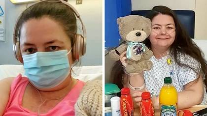 Woman diagnosed with brain tumour while battling bowel cancer warns others to look out for symptoms