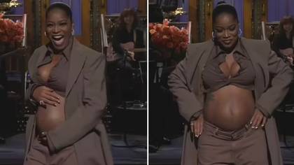 Keke Palmer reveals she's becoming a mum during SNL monologue