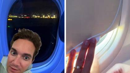 Man left furious after person behind them repeatedly tries to open plane blind