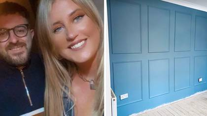 Couple Create Incredible Wood Panelled Bedroom Wall For Just £29