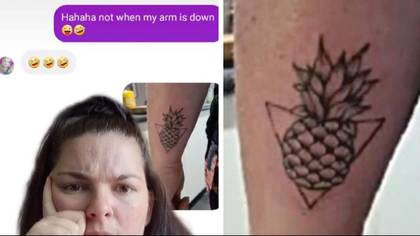 Woman regrets getting upside-down pineapple tattoo after learning its true meaning