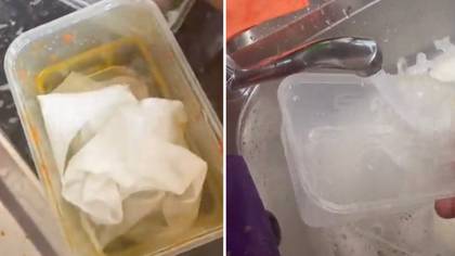 Kitchen Roll Trick Removes Greasy Stains From Plastic Containers In Minutes