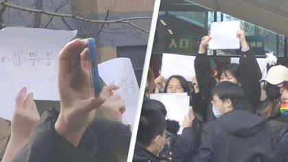 Activist explains why protesters in China are holding signs of a maths equation