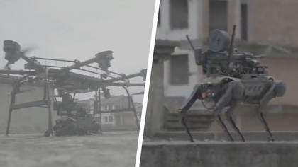 New armed robot dog can be deployed 'behind the enemy' with a drone
