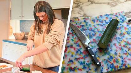 Kendall Jenner Tries To Cut Cucumber Again After Disastrous Attempt