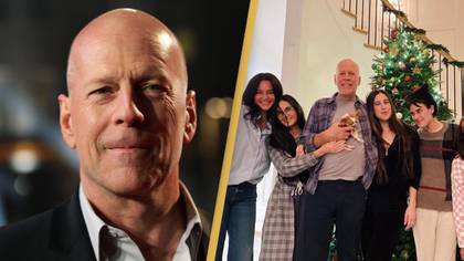 Bruce Willis appears in rare family photo with Emma Heming, Demi Moore and all five children