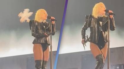 Lady Gaga has teddy bear chucked at her mid-performance