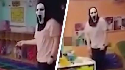 Nursery investigated after video shows children being terrorised by person in scary mask