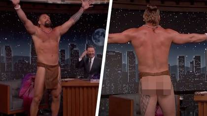 Jason Momoa strips down on live TV after declaring he hates wearing normal clothes