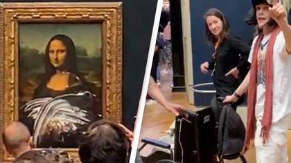 Man Who Caked The Mona Lisa Speaks Out As He's Dragged Away