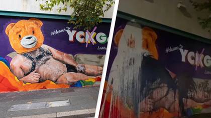 Controversial Sydney World Pride mural has been vandalised to protect children
